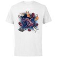 thumbnail image 1 of Marvel Studios The Marvels Goose & Flerkittens in Space Cute - Short Sleeve Cotton T-Shirt for Adults - Customized-White, 1 of 5