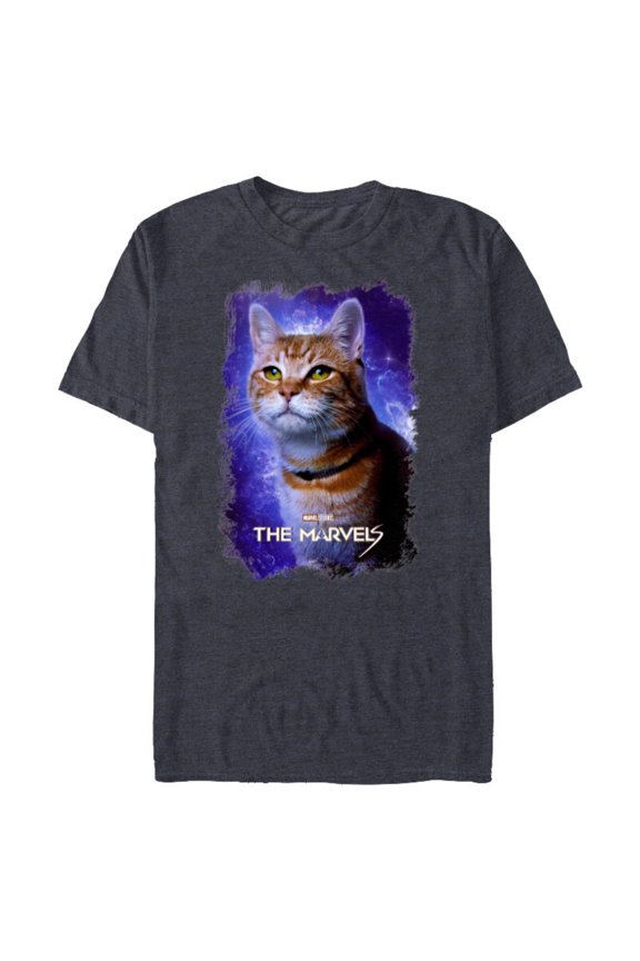 Studios The Marvels Goose the Flerken Cat Poster - Short Sleeve Blended T-Shirt for Adults - Customized-Denim Snow Heather