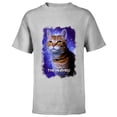 thumbnail image 1 of Marvel Studios The Marvels Goose the Flerken Cat Poster - Short Sleeve T-Shirt for Kids - Customized-Athletic Heather, 1 of 5