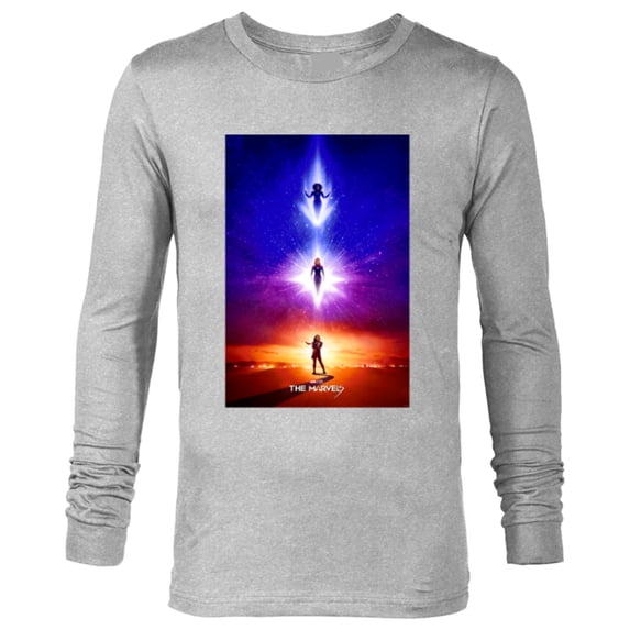 Marvel Studios The Marvels Monica Captain Marvel Ms. Marvel - Long Sleeve T-Shirt for Men - Customized-Athletic Heather
