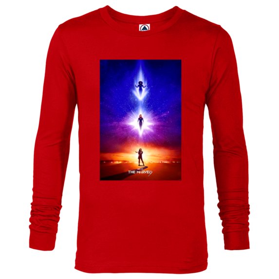Marvel Studios The Marvels Monica Captain Marvel Ms. Marvel - Long Sleeve T-Shirt for Men - Customized-New Red