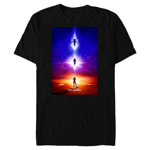 Marvel Studios The Marvels Monica Captain Marvel Ms. Marvel - Short Sleeve Blended T-Shirt for Adults - Customized-Black