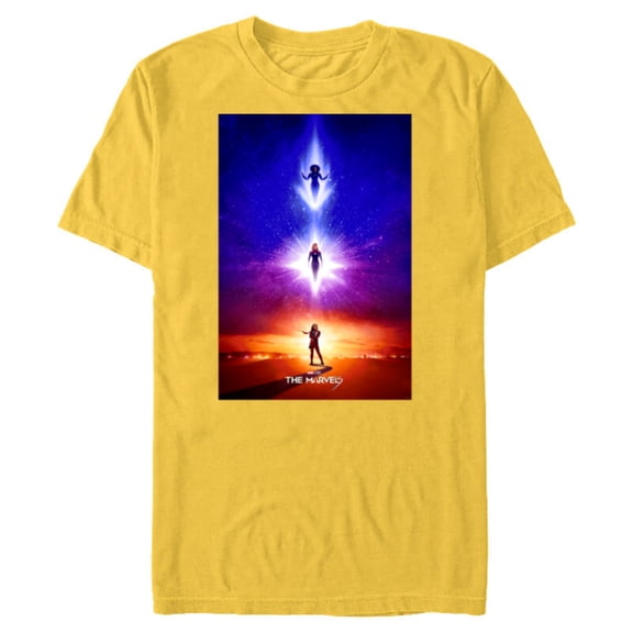 Marvel Studios The Marvels Monica Captain Marvel Ms. Marvel - Short Sleeve Blended T-Shirt for Adults - Customized-Yellow