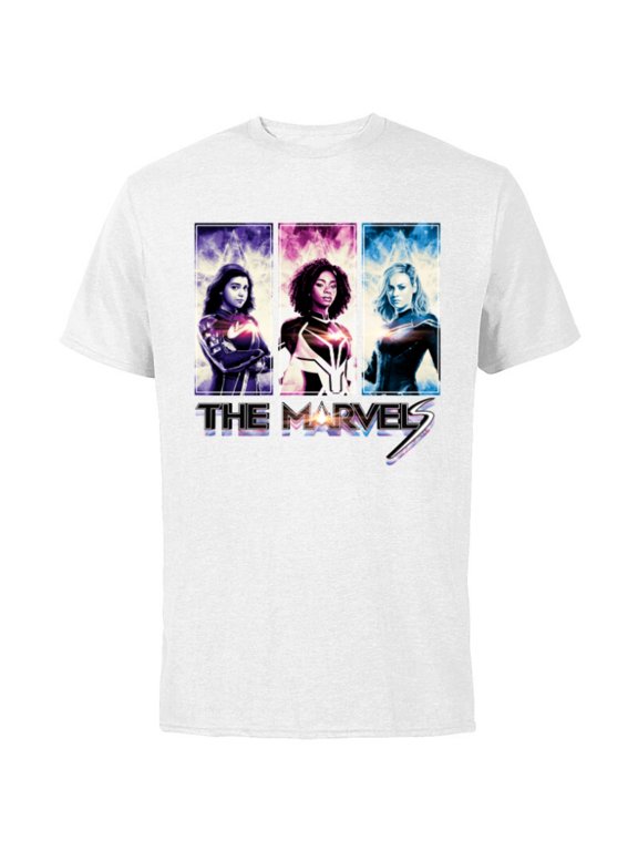 Studios The Marvels Ms. Marvel Photon Captain Marvel - Short Sleeve Cotton T-Shirt for Adults - Customized-White