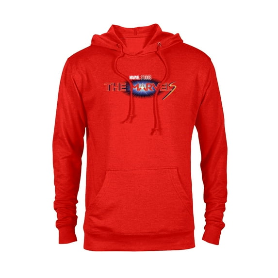 Marvel Studios The Marvels Official Movie Logo - Pullover Hoodie for Adults - Customized-Red