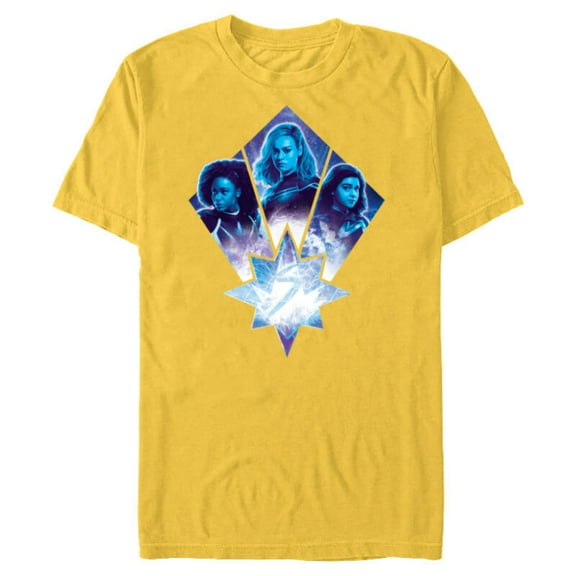 Marvel Studios The Marvels Photon Captain Marvel Ms. Marvel - Short Sleeve Blended T-Shirt for Adults - Customized-Yellow