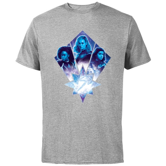 Marvel Studios The Marvels Photon Captain Marvel Ms. Marvel - Short Sleeve Cotton T-Shirt for Adults - Customized-Athletic Heather