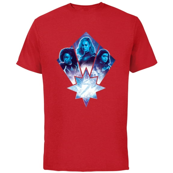 Marvel Studios The Marvels Photon Captain Marvel Ms. Marvel - Short Sleeve Cotton T-Shirt for Adults - Customized-Red