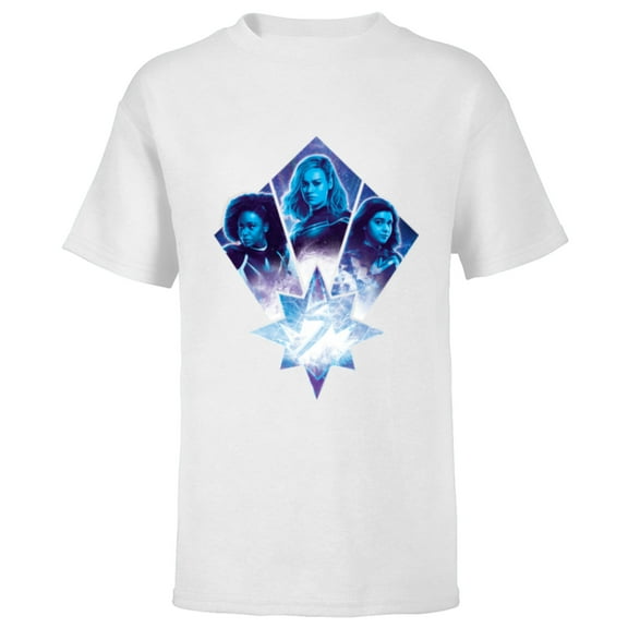 Marvel Studios The Marvels Photon Captain Marvel Ms. Marvel - Short Sleeve T-Shirt for Kids - Customized-White