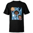 thumbnail image 1 of Marvel Studios The Marvels Super Heroes and Flerkittens Cute - Short Sleeve T-Shirt for Kids - Customized-Black, 1 of 5
