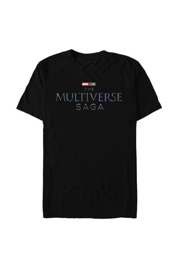Studios The Multiverse Saga MCU Logo - Short Sleeve Blended T-Shirt for Adults - Customized-Black