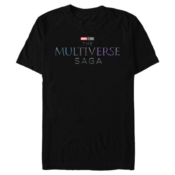 Marvel Studios The Multiverse Saga MCU Logo - Short Sleeve Blended T-Shirt for Adults - Customized-Black