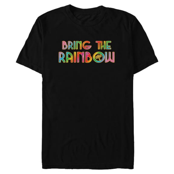 Marvel Studios Thor: Love and Thunder Bring the Rainbow - Short Sleeve Blended T-Shirt for Adults - Customized-Black