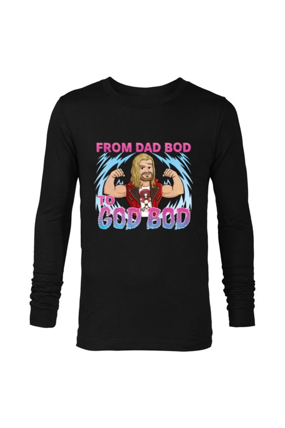 Studios Thor: Love and Thunder Dad Bod to God Bod - Long Sleeve T-Shirt for Men - Customized-Black
