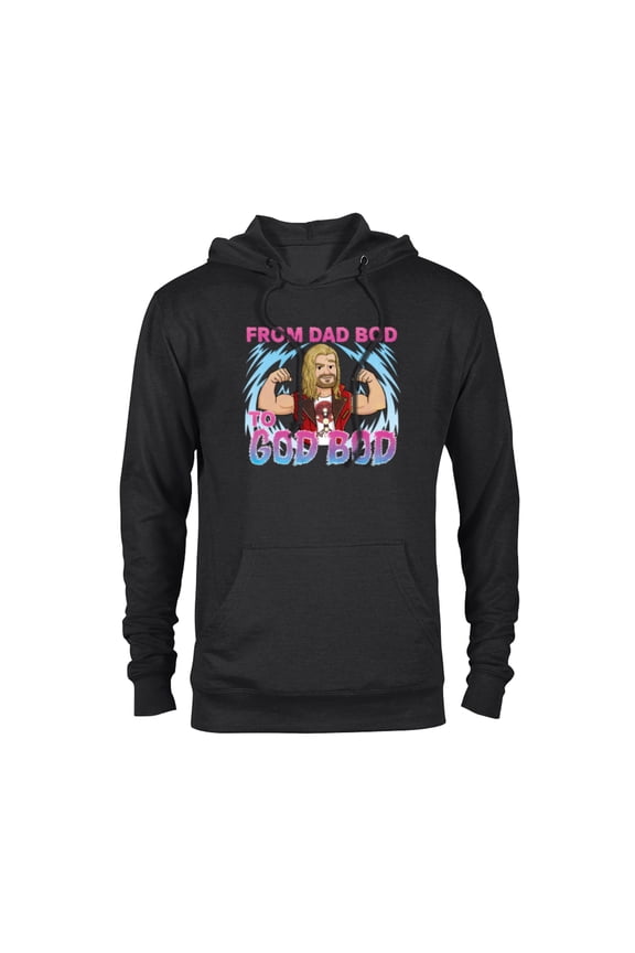 Studios Thor: Love and Thunder Dad Bod to God Bod - Pullover Hoodie for Adults - Customized-Black