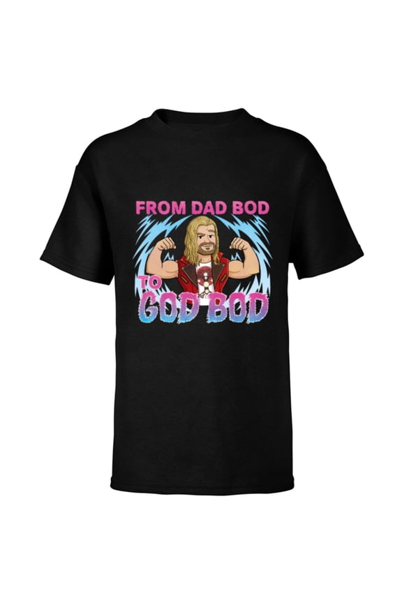 Studios Thor: Love and Thunder Dad Bod to God Bod - Short Sleeve T-Shirt for Kids - Customized-Black