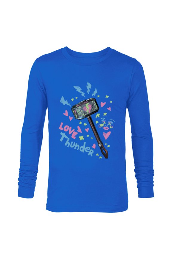 Studios Thor: Love and Thunder Mjolnir - Long Sleeve T-Shirt for Men - Customized-Navy