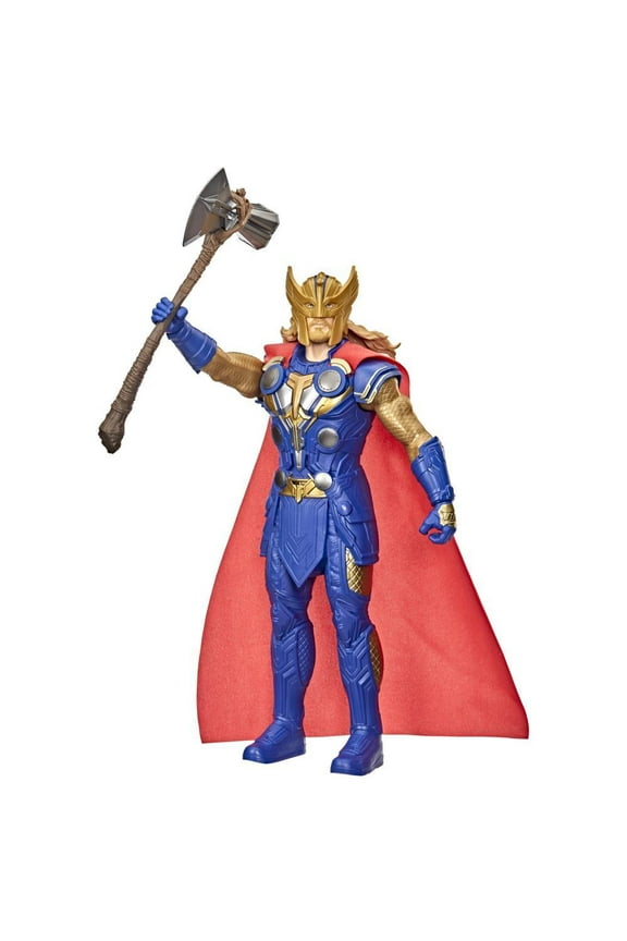 Studios Thor: Love and Thunder Stormbreaker Strike Thor Toy, 12-Inch-Scale Electronic Figure, Kids Ages 4 and Up