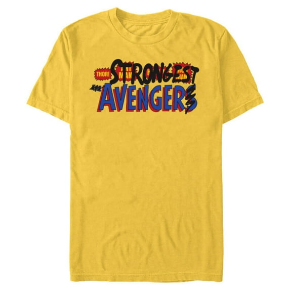 Marvel Studios Thor: Love and Thunder Strongest Avenger - Short Sleeve Blended T-Shirt for Adults - Customized-Yellow