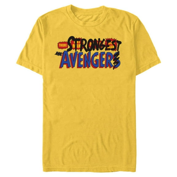 Marvel Studios Thor: Love and Thunder Strongest Avenger - Short Sleeve Blended T-Shirt for Adults - Customized-Yellow