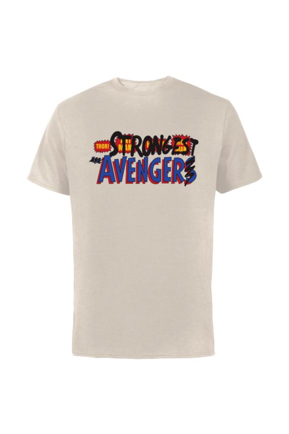 Studios Thor: Love and Thunder Strongest Avenger - Short Sleeve Cotton T-Shirt for Adults - Customized-Natural