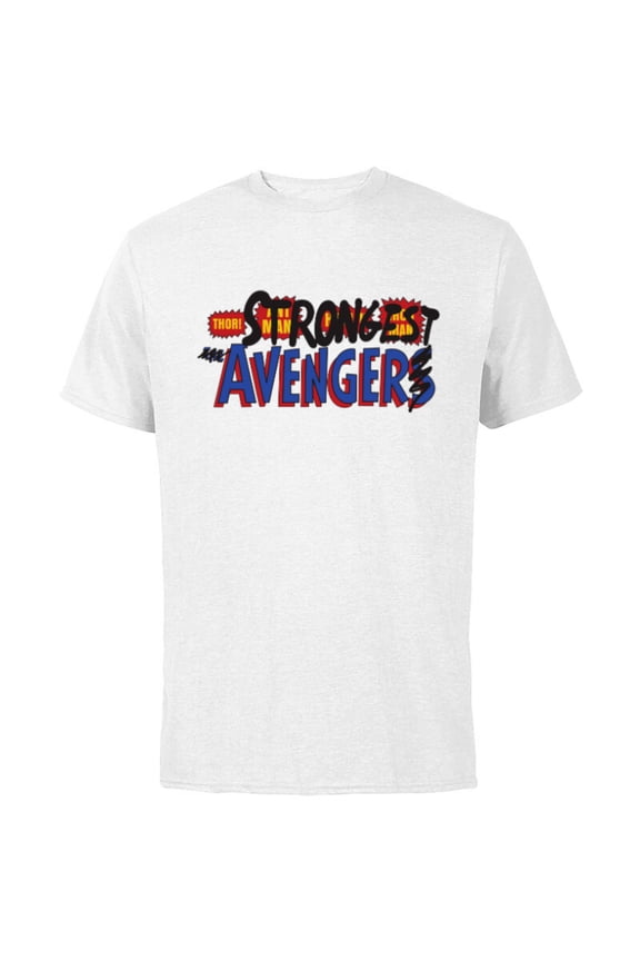 Studios Thor: Love and Thunder Strongest Avenger - Short Sleeve Cotton T-Shirt for Adults - Customized-White