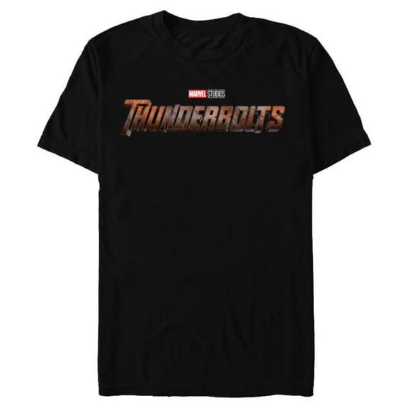Marvel Studios Thunderbolts MCU Movie Logo - Short Sleeve Blended T-Shirt for Adults - Customized-Black
