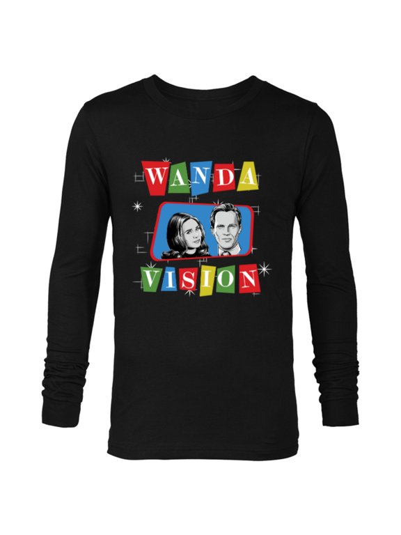 Studios WandaVision Logo TV Sitcom Style Disney+ - Long Sleeve T-Shirt for Men - Customized-Black