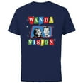 thumbnail image 1 of Marvel Studios WandaVision Logo TV Sitcom Style Disney+ - Short Sleeve Cotton T-Shirt for Adults - Customized-Navy, 1 of 5
