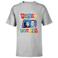 thumbnail image 1 of Marvel Studios WandaVision Logo TV Sitcom Style Disney+ - Short Sleeve T-Shirt for Kids - Customized-Athletic Heather, 1 of 5