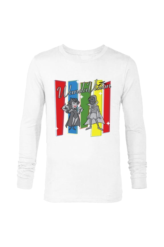 Studios WandaVision Logo TV Toon B&W Disney+ - Long Sleeve T-Shirt for Men - Customized-White