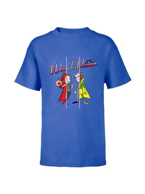 Studios WandaVision Logo Toon 1950s to 1990s Disney+ - Short Sleeve T-Shirt for Kids - Customized-Royal