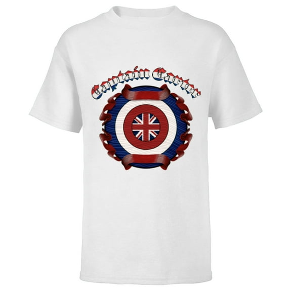 Marvel Studios What If...? Captain Carter Shield Vintage Art - Short Sleeve T-Shirt for Kids - Customized-White