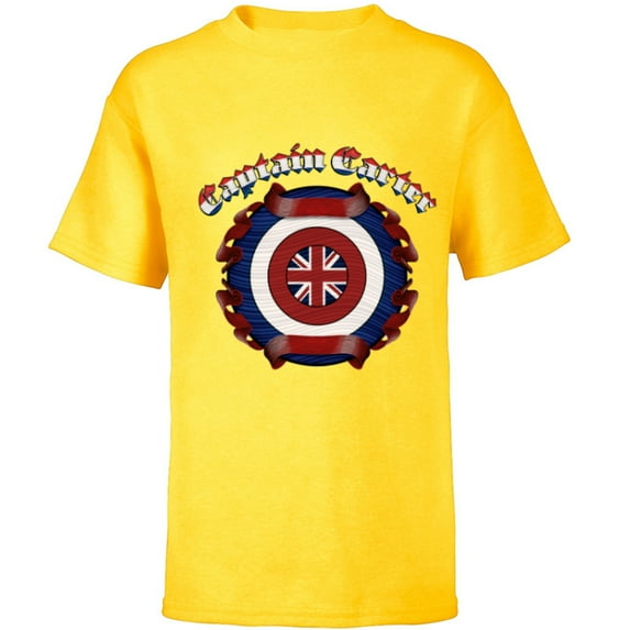 Marvel Studios What If...? Captain Carter Shield Vintage Art - Short Sleeve T-Shirt for Kids - Customized-Yellow