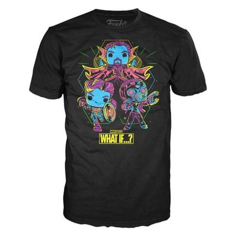 Marvel Studios What If? Funko Pop T-Shirt in Black, Large