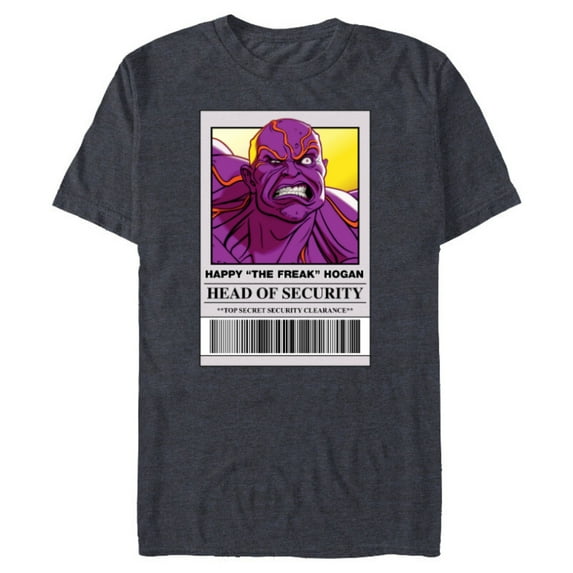 Marvel Studios What If...? Happy “The Freak” Hogan ID Card - Short Sleeve Blended T-Shirt for Adults - Customized-Denim Snow Heather