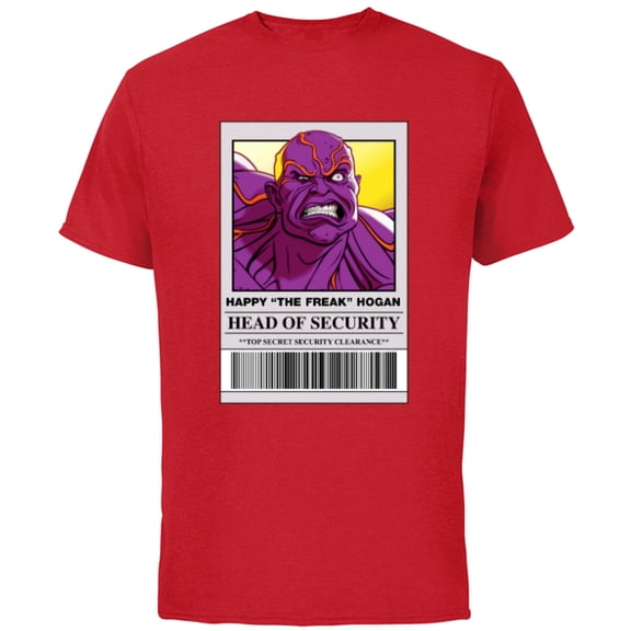 Marvel Studios What If...? Happy “The Freak” Hogan ID Card - Short Sleeve Cotton T-Shirt for Adults - Customized-Red