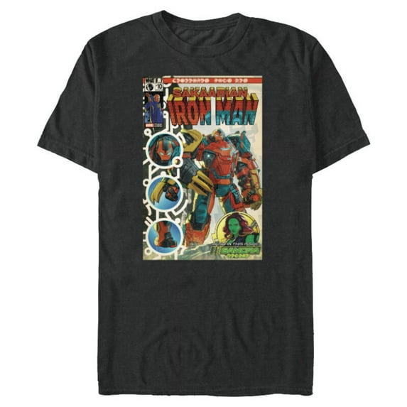Marvel Studios What If...? Sakaarian Iron Man & Gamora Comic - Short Sleeve Blended T-Shirt for Adults - Customized-Dark Heather