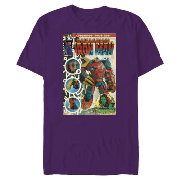 Marvel Studios What If...? Sakaarian Iron Man & Gamora Comic - Short Sleeve Blended T-Shirt for Adults - Customized-Purple