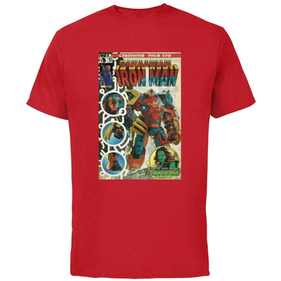 Marvel Studios What If...? Sakaarian Iron Man & Gamora Comic - Short Sleeve Cotton T-Shirt for Adults - Customized-Red