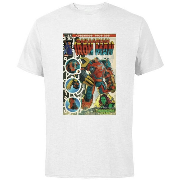 Marvel Studios What If...? Sakaarian Iron Man & Gamora Comic - Short Sleeve Cotton T-Shirt for Adults - Customized-White