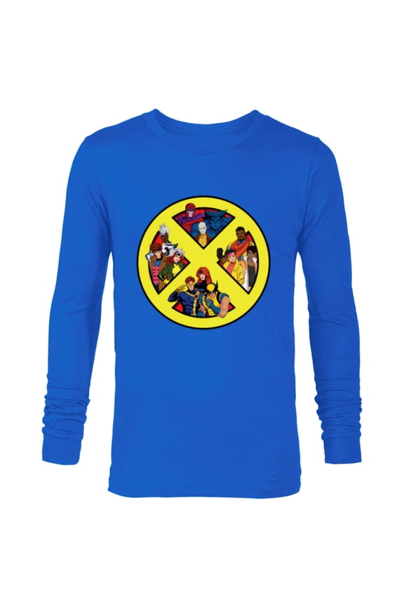 Studios X-Men ’97 Animated Series Team X-Logo Symbol - Long Sleeve T-Shirt for Men - Customized-Navy