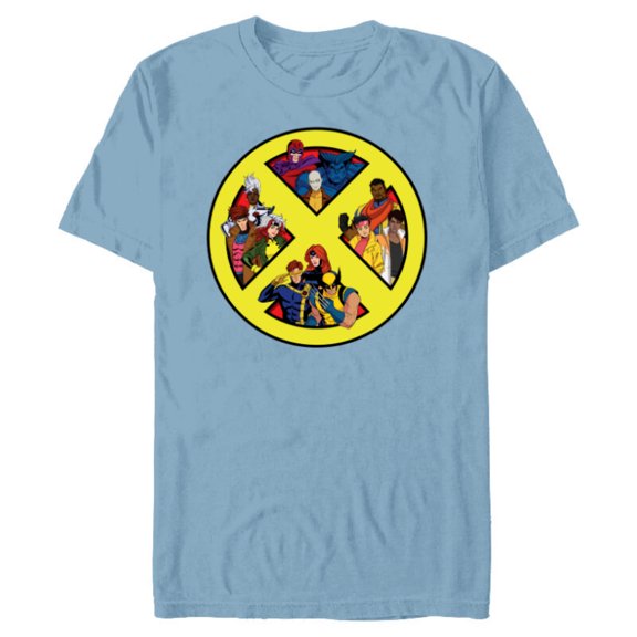 Marvel Studios X-Men ’97 Animated Series Team X-Logo Symbol - Short Sleeve Blended T-Shirt for Adults - Customized-Ocean Blue