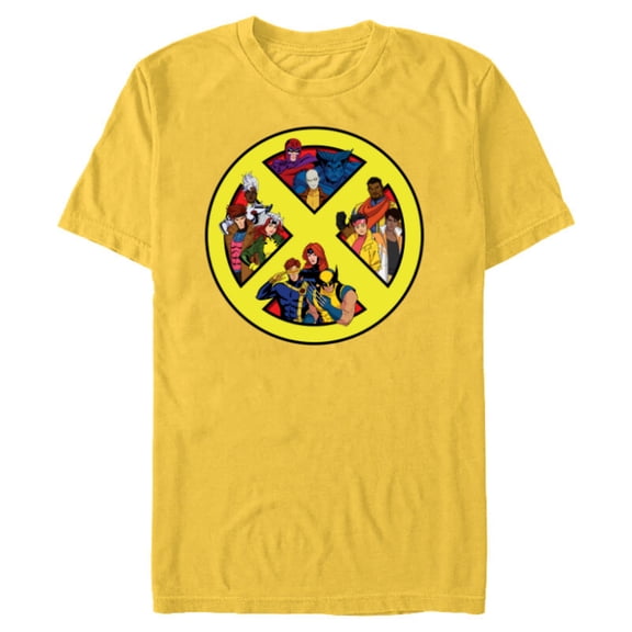 Marvel Studios X-Men ’97 Animated Series Team X-Logo Symbol - Short Sleeve Blended T-Shirt for Adults - Customized-Yellow