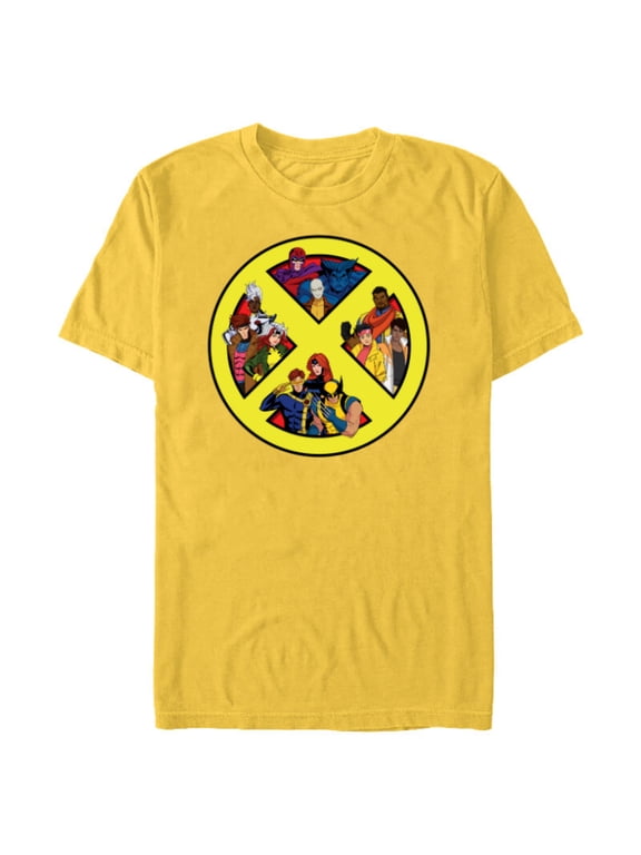 Studios X-Men ’97 Animated Series Team X-Logo Symbol - Short Sleeve Blended T-Shirt for Adults - Customized-Yellow