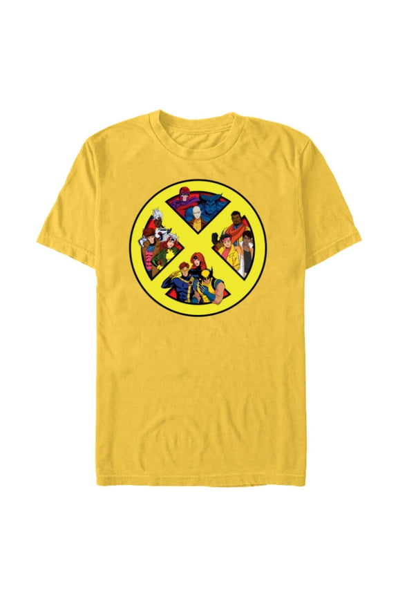 Studios X-Men ’97 Animated Series Team X-Logo Symbol - Short Sleeve Blended T-Shirt for Adults - Customized-Yellow