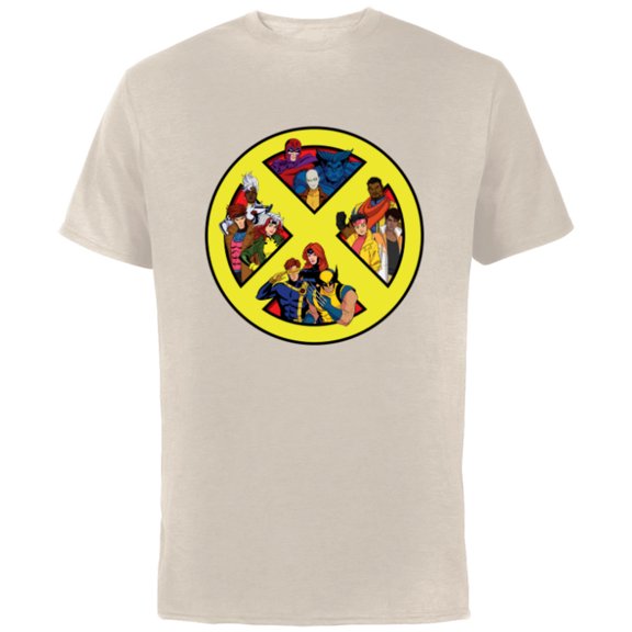 Marvel Studios X-Men ’97 Animated Series Team X-Logo Symbol - Short Sleeve Cotton T-Shirt for Adults - Customized-Natural