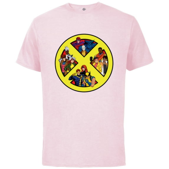 Marvel Studios X-Men ’97 Animated Series Team X-Logo Symbol - Short Sleeve Cotton T-Shirt for Adults - Customized-Soft Pink