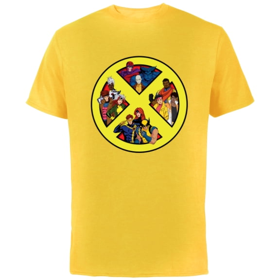 Marvel Studios X-Men ’97 Animated Series Team X-Logo Symbol - Short Sleeve Cotton T-Shirt for Adults - Customized-Yellow