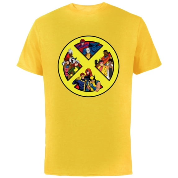 Marvel Studios X-Men ’97 Animated Series Team X-Logo Symbol - Short Sleeve Cotton T-Shirt for Adults - Customized-Yellow